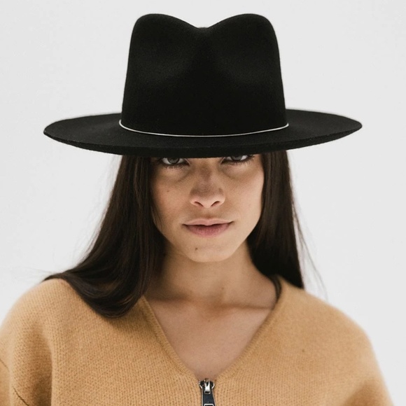 NWOT GIGI PIP Zephyr Rancher in Black / M/L 59 with Triple Strand Band in Brown - Picture 3 of 13